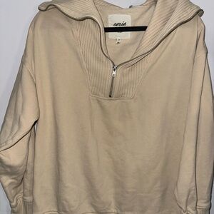 aerie Cream Half-Zip Pullover